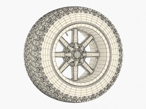 off road wheel and tire 7 3D Model