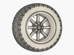 off road wheel and tire 7 3D Model