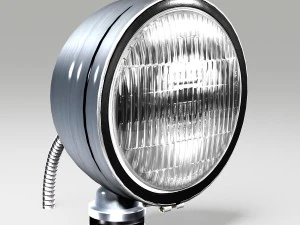 off road fog light 1 silver 3D Model