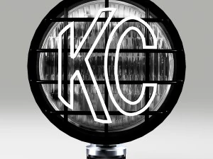 off road fog light 1 silver 3D Model