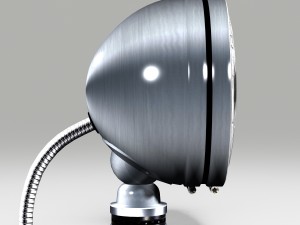 off road fog light 1 silver Modello 3D