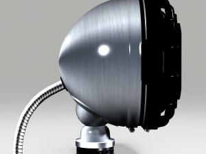 off road fog light 1 silver Modello 3D