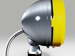 off road fog light 1 silver Modello 3D