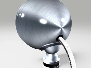 off road fog light 1 silver 3D Model