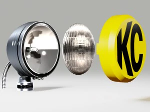 off road fog light 1 silver 3D Model