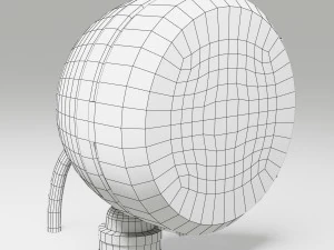 off road fog light 1 silver 3D Model