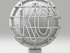 off road fog light 1 silver 3D Model