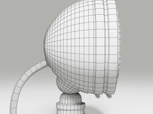 off road fog light 1 silver 3D Model