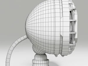 off road fog light 1 silver 3D Model