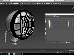 off road fog light 1 silver Modello 3D