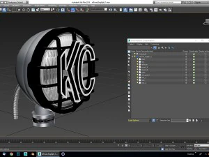 off road fog light 1 silver 3D Model