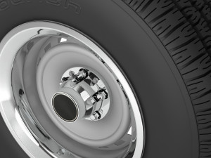 vintage wheel and tire 8 3D मॉडल