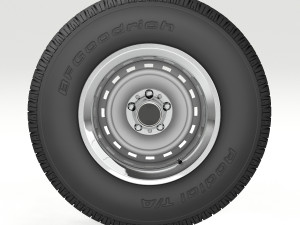 vintage wheel and tire 8 3D मॉडल