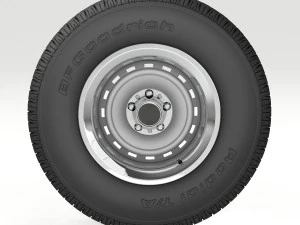 vintage wheel and tire 8 3D Model