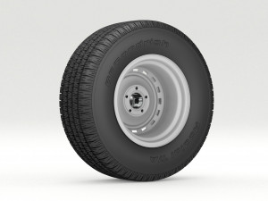vintage wheel and tire 8 3D मॉडल
