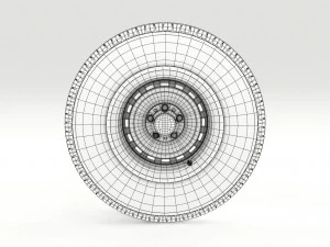 vintage wheel and tire 8 3D Model