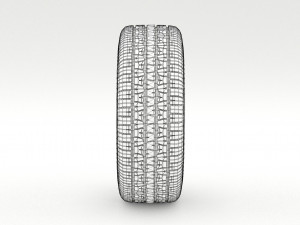 vintage wheel and tire 8 3D मॉडल