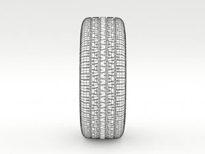 vintage wheel and tire 8 3D Model