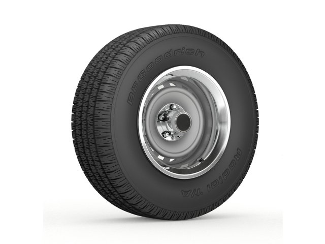vintage wheel and tire 8 3D मॉडल .c4d .max .obj .3ds .fbx .stl .blend 