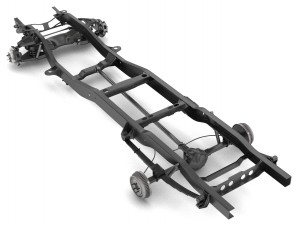 pickup truck chassis 2wd 3D मॉडल