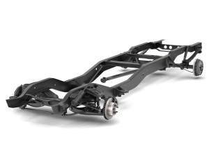 pickup truck chassis 2wd 3D मॉडल