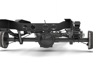 pickup truck chassis 2wd 3D मॉडल