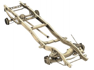 pickup truck chassis 2wd 3D मॉडल