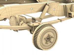pickup truck chassis 2wd 3D मॉडल