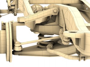pickup truck chassis 2wd 3D मॉडल