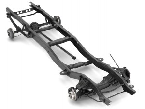 pickup truck chassis 2wd 3D मॉडल