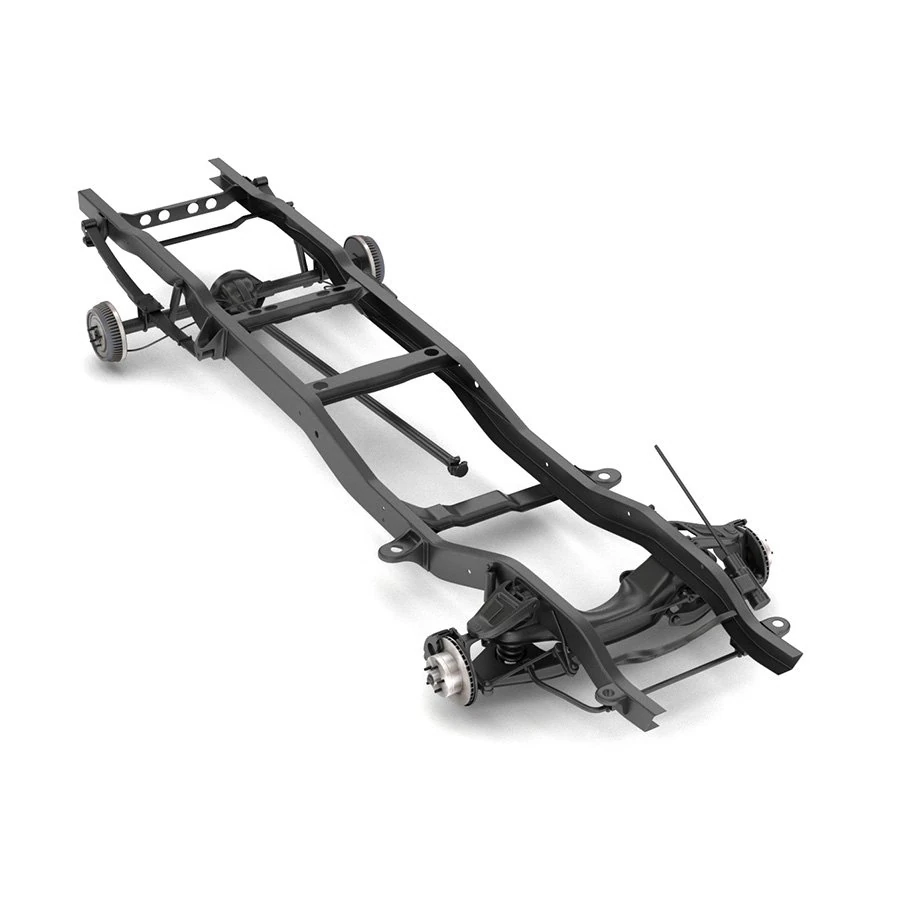 pickup truck chassis 2wd 3D Model .c4d .max .obj .3ds .fbx .stl .blend