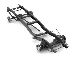 pickup truck chassis 2wd Modello 3D