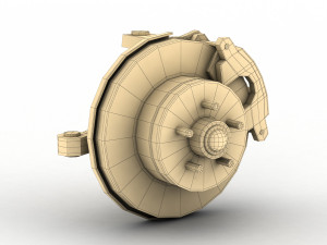 car-truck disc and drum brake Modello 3D
