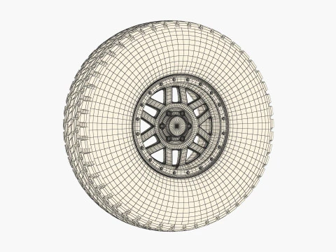 Off road wheel and tire 9 3D Model