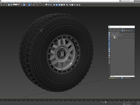 Off road wheel and tire 9 3D Модель