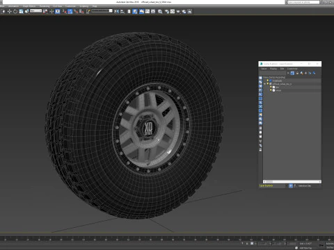 Off road wheel and tire 9 3D Model