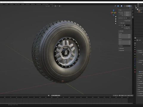 Off road wheel and tire 9 3D Model