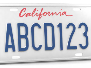 car license plate 3D-Modell