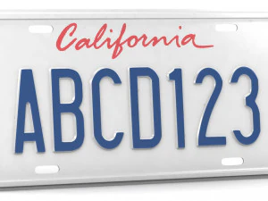 car license plate 3D Model