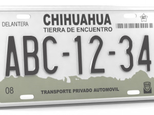 car license plate 3D-Modell
