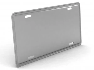 car license plate 3D Model