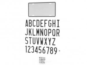 car license plate 3D Model