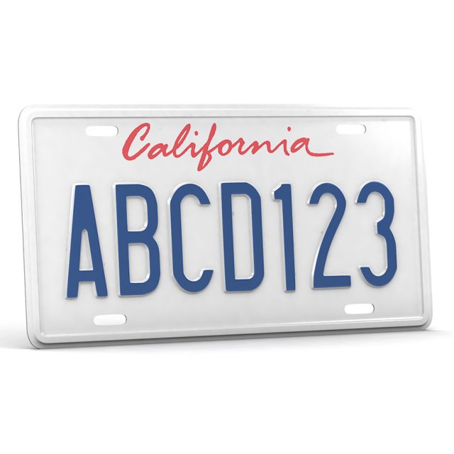 car license plate 3D-Modell .c4d .max .obj .3ds .fbx .stl .blend 