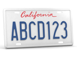 car license plate 3D Модель