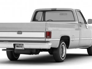 generic pickup truck 1 3D Model