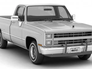generic pickup truck 1 3D Model