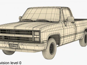 generic pickup truck 1 3D Model