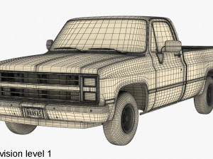 generic pickup truck 1 3D Model