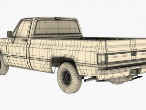 generic pickup truck 1 3D Model