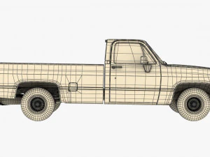 generic pickup truck 1 3D Model